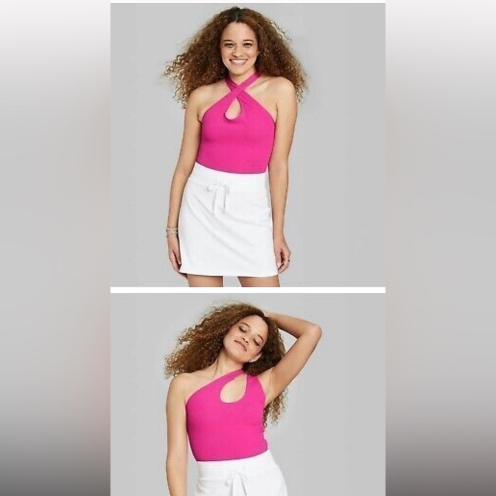 WILD FABLE PINK CONVERTABLE BODYSUIT SIZE LARGE VERSATILE SEXY CUTE TRENDY